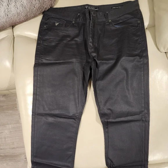 GUESS NAVY BLUE WAX DENIM Size 38x32